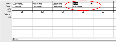 Add the criteria and press enter. Access 2003 In Pictures Add Criteria