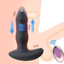 Thrusting Dildo Vibrator Anal Plug Prostate Massager Vibrators Remote  Control Telescopic Butt Plug Sex Toys For Men Masturbators