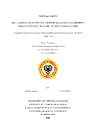 Contoh proposal penelitian kuantitatif berikut ini dapat anda gunakan sebagai bahan referensi dalam pembuatan karya ilmiah anda. Pdf Revisi Proposal Kuantitatif Miftahul Jannah 1710111220014