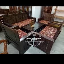 Sofa tamu minimalis kulit oscar warna merah seri redo 21 + meja tamu ukuran 100 x 55 x 45 cm untuk ruang kecil. Jual Free Ongkir Meja Kursi Sofa Ruang Tamu Kayu Jati 3211 Dan 1 Meja Murah Free Ongkir Di Lapak Putra Jati Furniture Bukalapak
