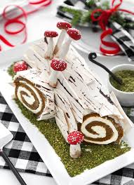 Make A White Birch Yule Log Cake For Christmas Yule Log Cake Yule Log Recipe Chocolate Yule Log Recipe
