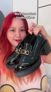 Shop the Stylish and Glossy Mary Jane Black Leather Shoes