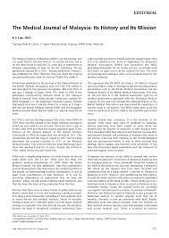 Prevalence and risk factors of depressive symptoms among institutionalized elderly in sabah, malaysia borneo. Pdf The Medical Journal Of Malaysia Its History And Its Mission