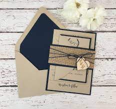 Rustic Wedding Invitation Burlap Wedding Invitation Navy Etsy In 2021 Burlap Wedding Invitations Rustic Wedding Invitations Burlap Navy Wedding Invitations