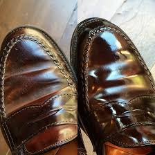 I have a feeling that the op may have had some salt residue left on the shoe from walking around toronto in the winter months. How To Raise A Shine On Shell Cordovan Put This On