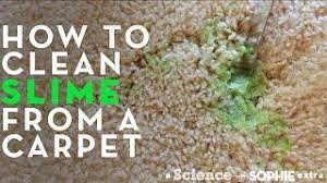 Pour a little of your vinegar solution onto the stained area. How To Clean Slime From A Carpet Youtube