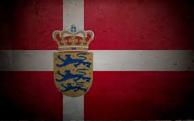 Dannebrog, pronounced ˈtænəˌpʁoˀ) is red with a white scandinavian cross that extends to the edges of the flag; Flag Danii S Gerbom