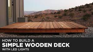 Building A Simple Wood Deck With Led Lights Youtube