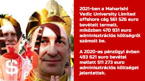 Exkluzív: 2021-ben a Maharishi Vedic University Limited offshore cég 561  526 euro bevételt termelt, miközben 470 931 euro adminisztrációs költségről  számolt be