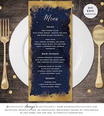 Starry Night Celestial Wedding Menu Stars Galaxy Wedding Menu Constellation Astronomy Space Wedding Table Menu Cosmos Wedding Dinner Table Menu Navy Blue Go Blue Gold Wedding Starry Night Wedding Constellation Wedding