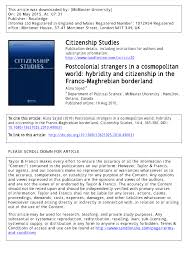 Apr 27, 2021 · cancer risings bring strength and stoicism to their close relationships. Pdf Postcolonial Strangers In A Cosmopolitan World Hybridity And Citizenship In The Franco Maghrebian Borderland