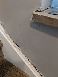Gaps in concrete, whether they result from cracks in the slab or occur between the slab and an adjacent surface, can serve as openings that allow dirt, moisture or insects into your home. Filling Gaps Between Staircase And Plaster Wall Home Improvement Stack Exchange