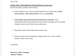 Dengan itu, saya sertakan sekali. Download 6 Contoh Surat Rasmi Tidak Hadir Sekolah Kuliah Melur Net