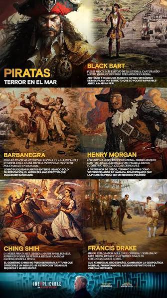 ‍☠️ Dominaron los mares y pusieron en jaque a imperios enteros.  Con  flotas propias, tácticas brutales y una ambición sin límites, estos piratas  reales convirtieron el océano en su territorio y