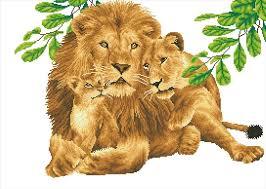 DIAMOND DOTZ Lion Family Diamond Painting Kit 21.7" x 30.3" : Amazon.sg:  Office Products