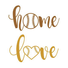 Home Love Baseball Softball Cuttable Design