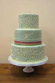 Paisley With Monogram Paisley Cake Paisley Wedding Cakes Cake
