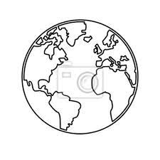 Einfache with regard to weltkarte umrisse. Weltkarte Erde Globen Kartographie Kontinente Umriss Vektor Illustration Leinwandbilder Bilder Europa Offiziellen Weltweit Myloview De