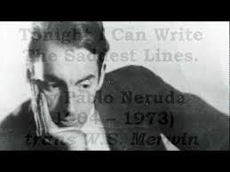 Tonight I Can Write The Saddest Lines By Pablo Neruda Read By Tom O Bedlam Youtube Pablo Neruda Reading Poems Poetry Reading
