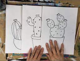 Enjoy free shipping on most stuff, even big stuff. How To Paint Three Cacti Colorful Paintings Acrylic Painting Step By Step Painting