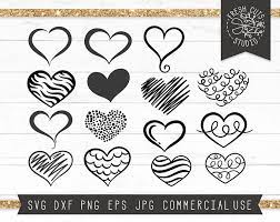 Heart Doodles Clipart Png Printable Valentine Graphics Etsy Heart Doodle How To Draw Hands Doodles