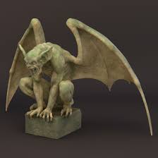 Gargoyle Sculpture 3d Obj Gargoyles Gargoyle Drawing Sculpture