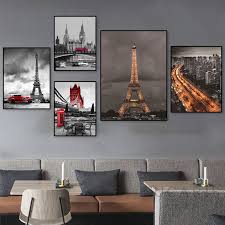 Transform any room in your house into the romantic city of light with iconic images of paris such as the eiffel tower and elegant parisian cafés. Paris London Street Art Poster Wall Art Canvas Painting Nordic Decor Posters And Prints Wall Pictures For Living Room Decoration Painting Calligraphy Aliexpress