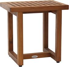 Corner Shower Stool 13 5 Teak Shower Foot Stool For Shaving Leg Washing Foot Teak Shower Bench Teak Shower Stool Teak Corner Shower Bench Corner Shower Bench Assembly Required Benches Patio Lawn