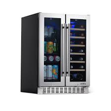 More images for kitchenaid fridge with wood shelves » Newair 24 Premium Built In Dual Zone 18 Bottle And 58 Can French Door Wine And Beverage Fridge In Stainless Steel With Splitshelf And Beech Wood Shelves Walmart Com Walmart Com