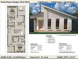 Compact Cabins Simple Living In 1000 Square Feet Or Less Small House Plan 1000 Sq Foot 94 2 Sq Meters 2 Bedroom Etsy House Plans Australia Small House Design House Plans For Sale