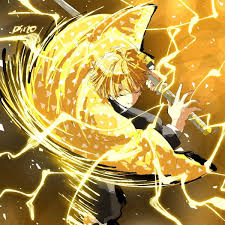 Zenitsu Agatsuma Anime Quỷ ảnh Tường Cho điện Thoại