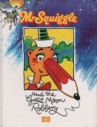 Mr Squiggle And The Great Moon Robbery Hardcover By Margaret Etsy Squiggles Vintage Children S Books Storybook