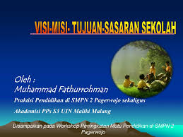 Tujuan pendidikan agama kristen adalah perubahan yang diharapkan terjadi dalam diri orang kristen. Ppt Visi Misi Tujuan Sasaran Sekolah Powerpoint Presentation Free Download Id 6291174