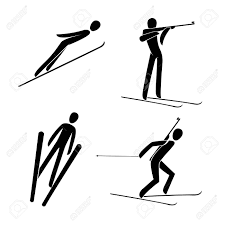 Finger pointing stock vectors, clipart and illustrations. Silhouette Ski Jumping Biathlon Skiing Shooting Standing Winter Royalty Free Cliparts Vectors And Stock Illustration Image 89671691