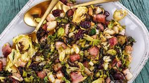 If you are following a medically restrictive diet, please consult your doctor or registered dietitian before preparing this recipe for personal consumption. Sunny Anderson S Easy Bacon Onion Shaved Brussels Sprouts Rachael Ray Show