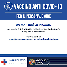 Non è ancora noto se da mercoledì 1 giugno la regione lazio abbasserà la fascia d'età per la somministrazione dei vaccini con il metodo classico. Covid Lazio Prenotazioni Vaccini Cittadini Italiani Iscritti All Aire Expartibus