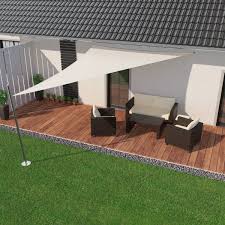 Ibizsail Premium Zonnezeil Driehoek 300x250x250cm Creme Terrassen Schatten Segel Schatten Hinterhof Terrassen Designs