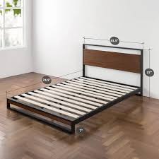 Pauletta Low Profile Platform Bed Kepala Tempat Tidur Perabot Rumah Mebel
