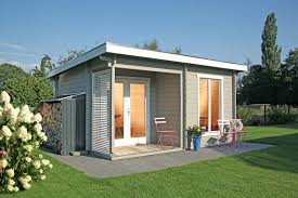 In unserem online shop können sie ihr neues gartenhaus günstig bestellen. Gartenhaus Flachdach 450x330cm Holzhaus Bausatz 44mm Wandstarke Modern Vom Garten Fachhandler