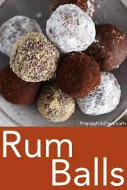These Easy No Bake Rum Balls From Preppy Kitchen Have A Wonderful Chocolatey Rum Infused Flavor That You Ll Just Love Rum Balls Rumballs Recipe Preppy Kitchen