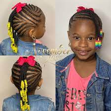 November Love On Instagram Children S Braids And Beads Dm Me For Booking Information Childr Braids For Kids Black Kids Hairstyles Little Girl Braid Styles