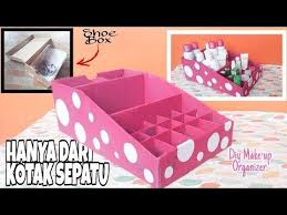 Diy tempat make up dari kotak sepatu diary of a not. Pin Di Kreasi Dus
