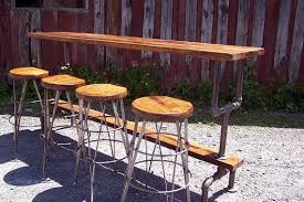 Industrial Style Bar Height Table With A By Barnwoodfurniture Bar Height Table Bar Table Patio Bar Set