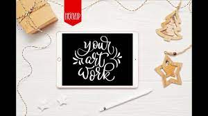 Download Christmas Ipad Mock Up In Device Mockups On Yellow Images Creative Store