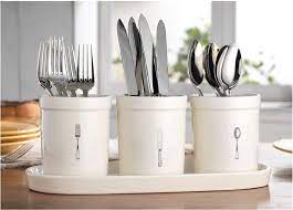 Antique metal kitchen table with silverware drawer organizers. Buy Kitchen Utensil Cutlery Organizer Holds Forks Spoons Spatula Vintage Style Caddy Silverware Holder For Kitchen Countertop Storage Ceramic Utensil Caddy Online At Low Prices In India Amazon In