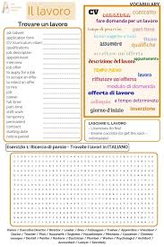 Another New Topic In Italian For This Week Learn All The Vocabulary Related To Jobs Interviews Applying For Learning Italian Worksheet Template Worksheets