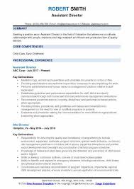 A professional greeting that addresses the hiring manager by name. Assistant Director Resume Samples Qwikresume