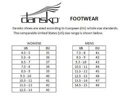 Dansko Size Chart Heritage Goods And Supply
