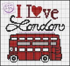 Grille Londres Amour Point De Croix Point De Croix Carnet De Dessin