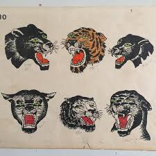 The swinging sixties were a time where traditions were broken, and at the beginning of the decade, glamour reigned supreme with glitzy, gold designs and feminine pearls. Late 50 S Early 60 S Spaulding Rogers Production Sheet From Their Fayetteville N C Shop This One Has Travelled Nautical Tattoo Vintage Tattoo Flash Tattoo